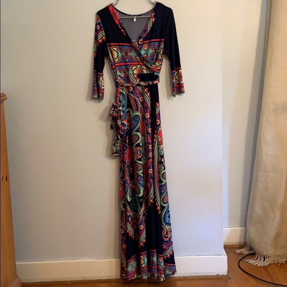 PinkBlush Maternity Boho Maxi Dress